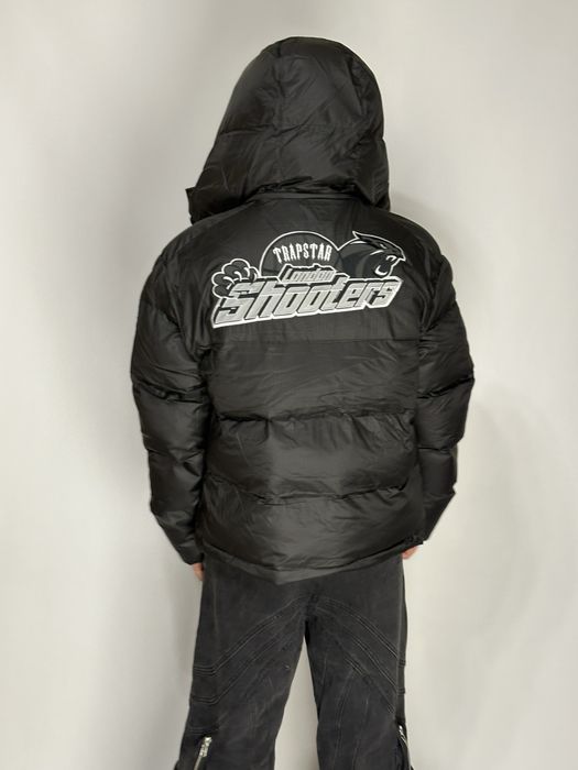 Trapstar чорная куртка пуховик курточка черная shooters black drill L