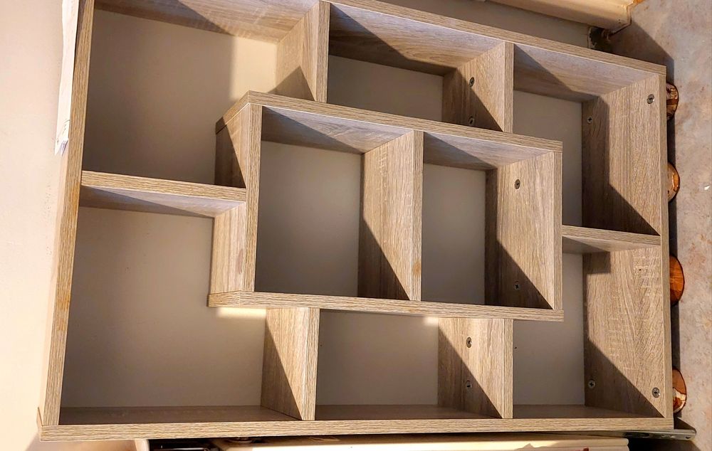 Półka ścienna, szary dąb sonoma, 85x16x52,5 cm