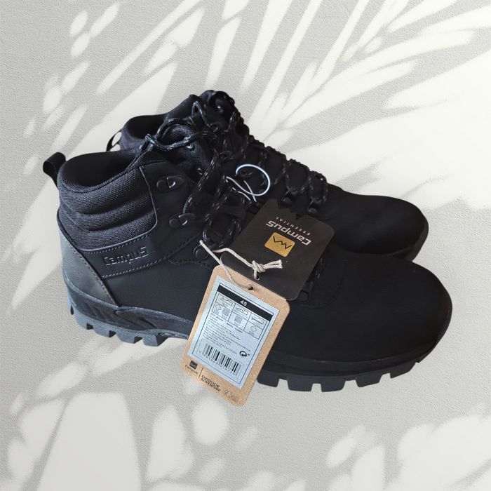 Campus Super Buty Zimowe Męskie Trekkingowe Czarne r. 45 + gratis