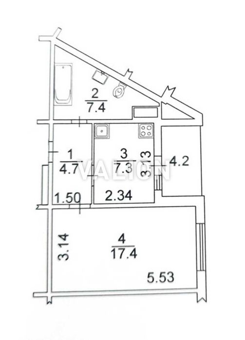 1-room apartment apartment by the address (area 41 m²) - Atlanta.ua - photo 7