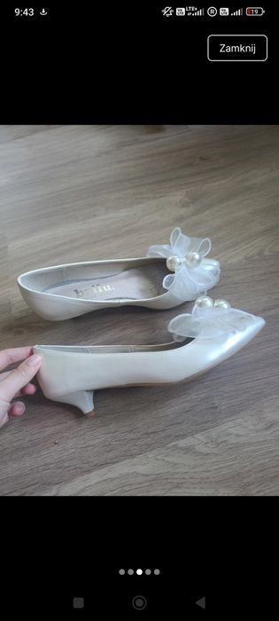 Buty ślubne 37 brilu