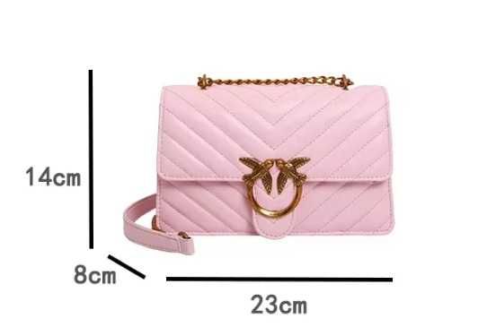 Rozowa pudrowa piekna torebka z ptaszkami pinko PU