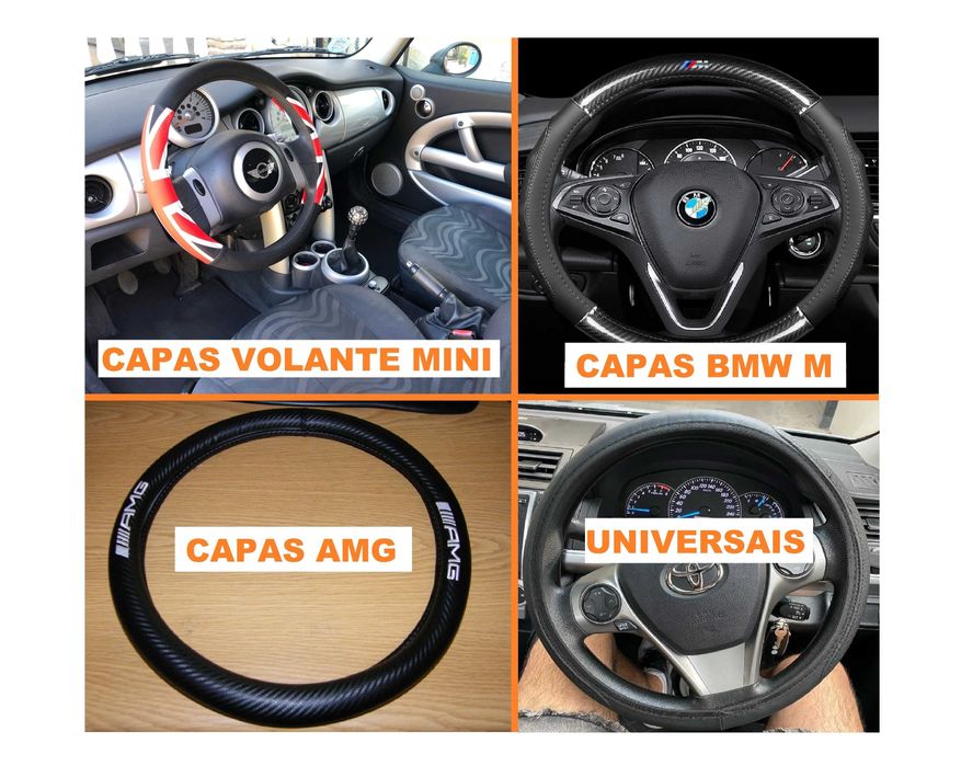 Capa cobertura volante MINI Cooper | Bmw M | Mercedes AMG | UNIVERSAIS