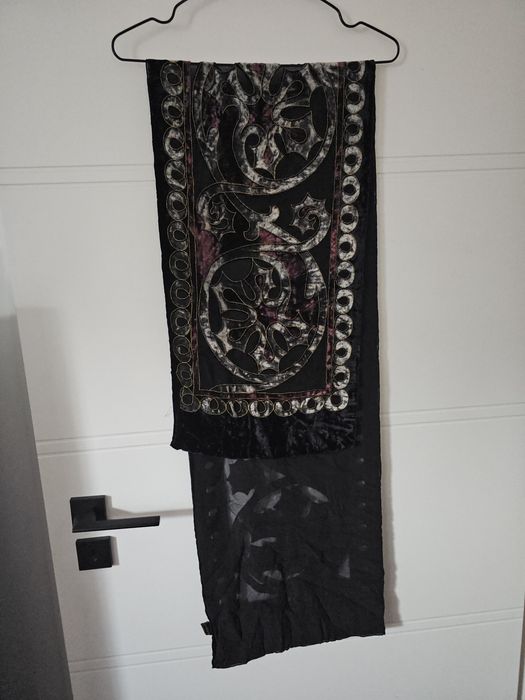 Szalik  jedwab wiskoza witrażowy