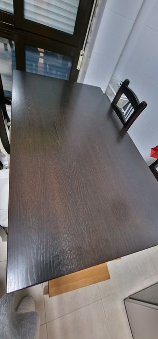 Mesa de cozinha em carvalho maciço