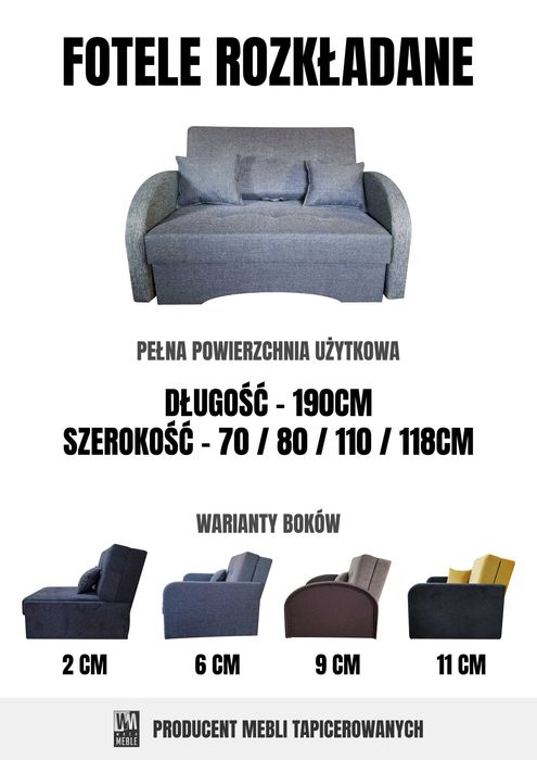 amerykanka łóżko składane ala fotel