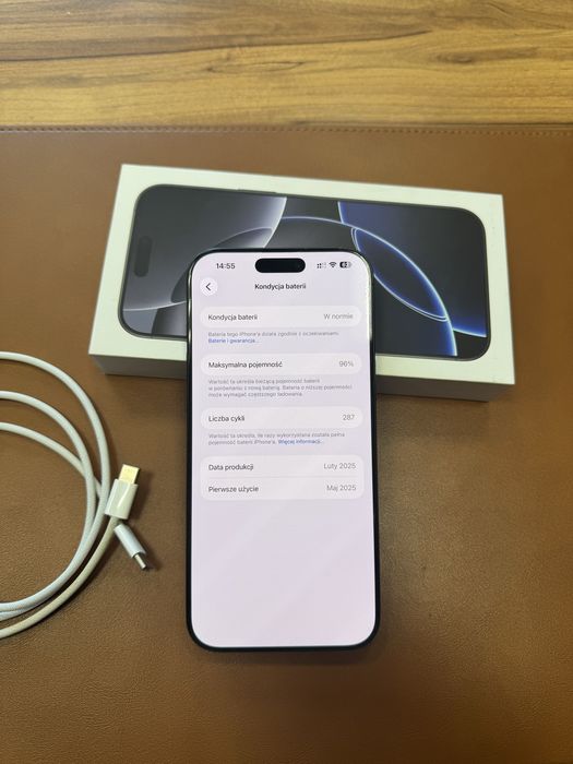 iPhone 16 Pro Max 256GB Black Titanium | Bateria 96% | Gwarancja