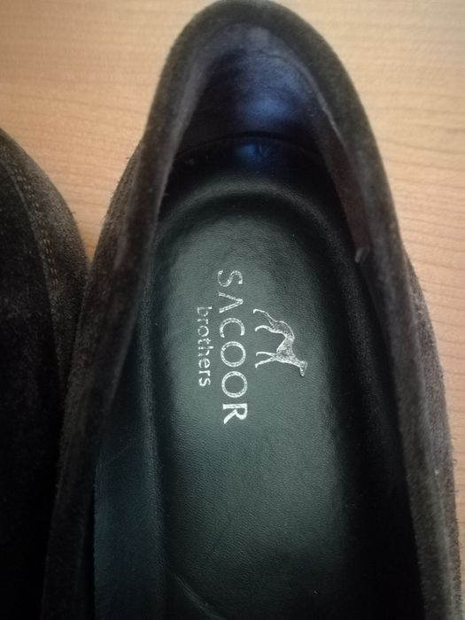 Sapatos homem camurça castanho n44