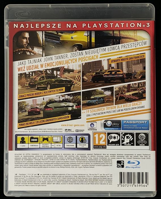Driver San Francisco PL na PS3 Kompletne Polskie Wydanie w BDB stanie