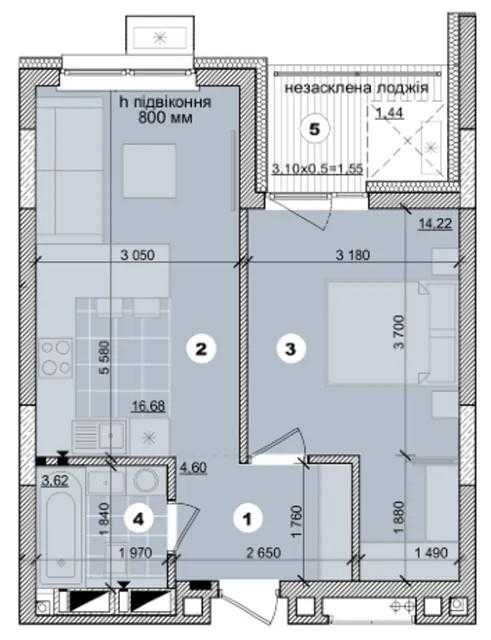 Будинок 11 (31) Зданий ЖК Русанівська гавань Без % 45 кв