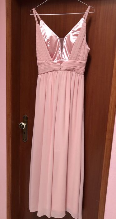 Vestido Comprido Rosa Cerimónia |Festa |Dama de Honor |Casamento (M)