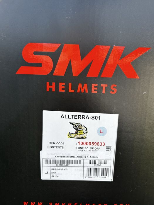 Kask motocyklowy cross HULAJNOGA quad SMK ALLTERRA rozmiar L 59 cm