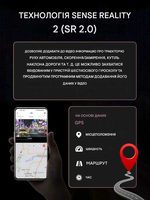 Відеореєстратор DDPai MOLA N3 PRO GPS Global із камерою заднього виду