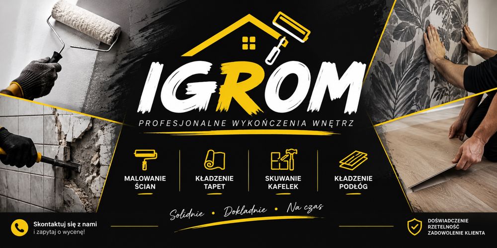 Malowanie,Tapetowanie,Płytkowanie,Skuwanie płytek