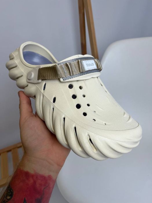 Оригінал CROCS Echo Clog 42, 43, 44 | Білі та коричневі крокси сабо