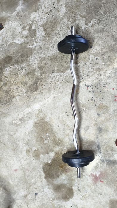 Sztanga łamana 120 cm obciążenie 33  kg