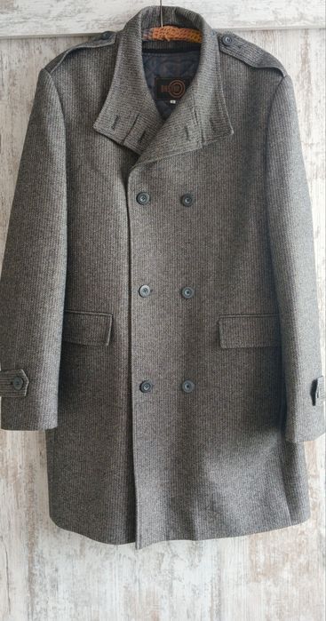 Płaszcz dastan szary w igiełkę igiełka rozmiar l stan bdb bardzo dobry