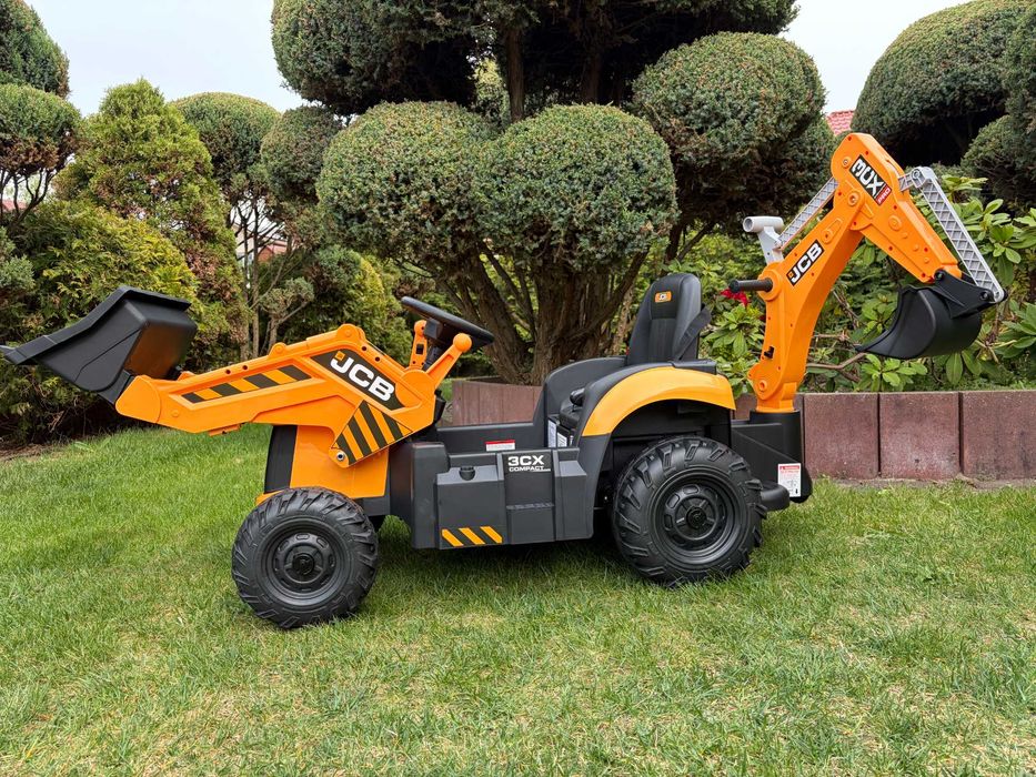 Pojazd Koparka 2w1 JCB Żółty Pilot Kopara dla dzieci elektryczna