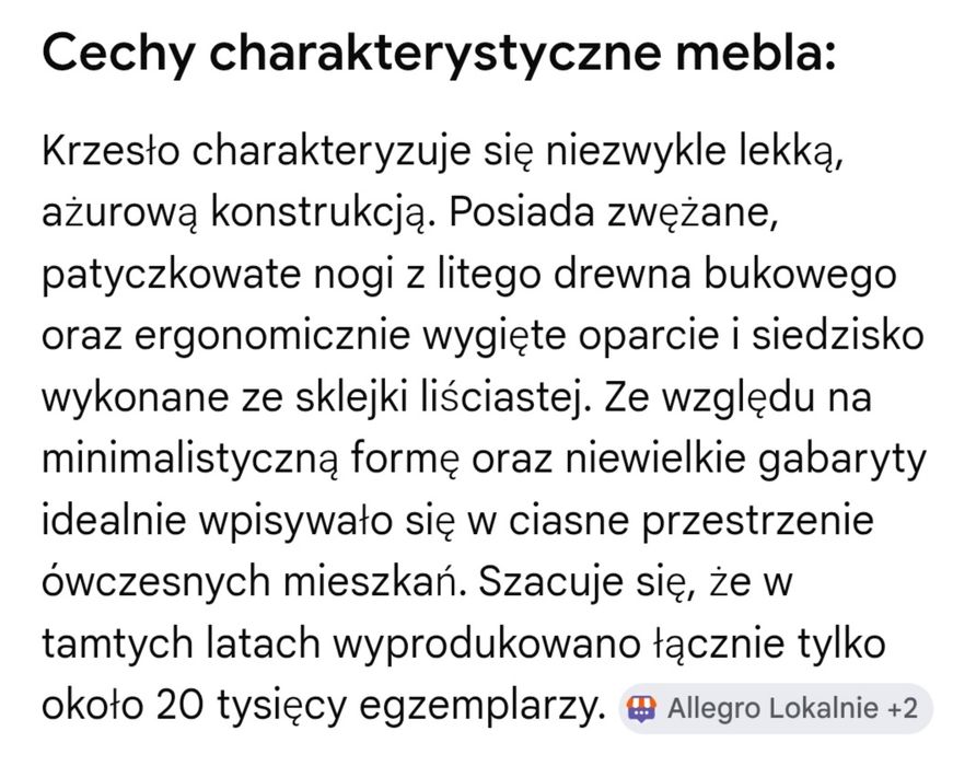 Krzesło stolarskie 200-102 Maria Chomentowska