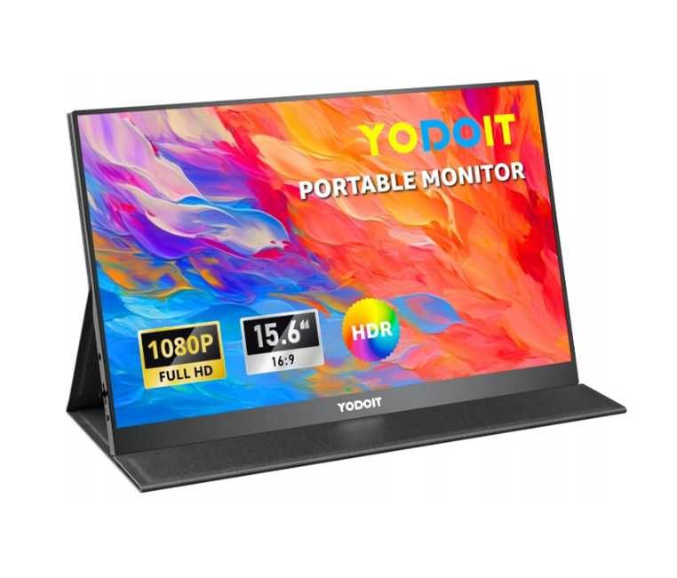 Yodoit przenośny monitor 15,6 cala 1920 × 1080 FHD ekran monitora IPS nowy