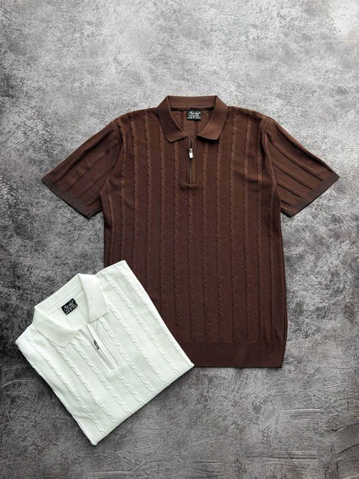 Мужская футболка поло на замке размеры M-XXL