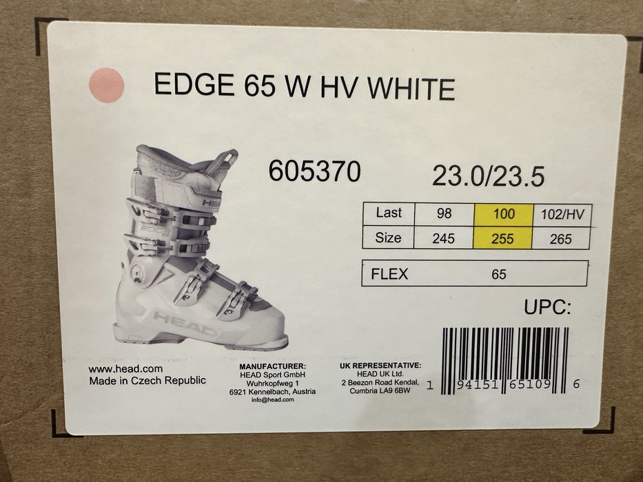 Лижні черевики Head Edge 65 23,5см(605370)