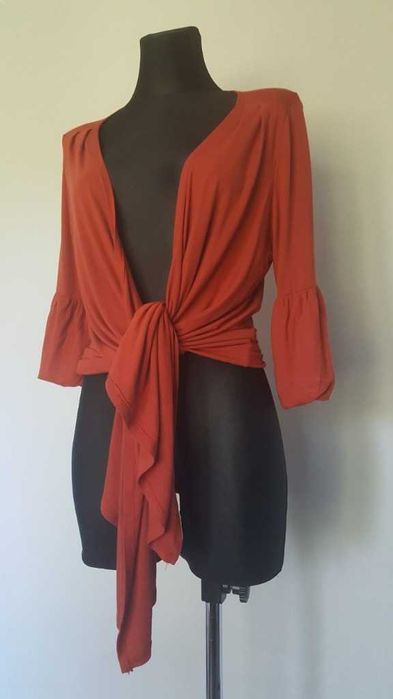 Marks & Spencer Narzutka Czerwona Ceglana Wiązana 40 L XL 42