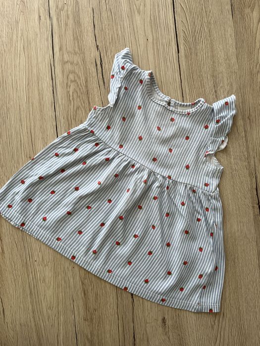 Paka komplet ubranek sukienek dziewczynka niemowlę krótki rękaw letnia