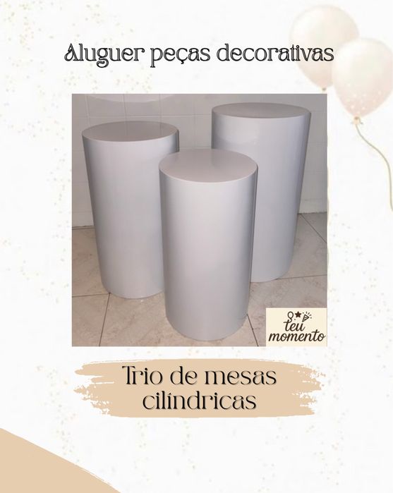 Trio de cilindros para festa (Aluguer)