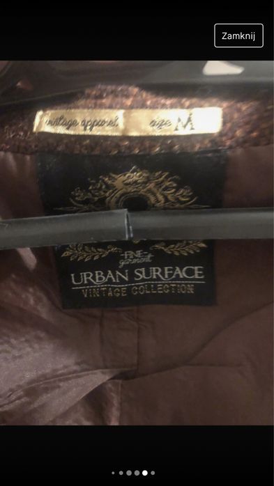 Brązowa ramoneska ze złotą nitka Butik