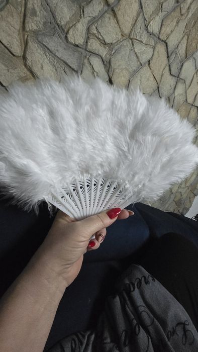 Wachlarz bialy ślubny