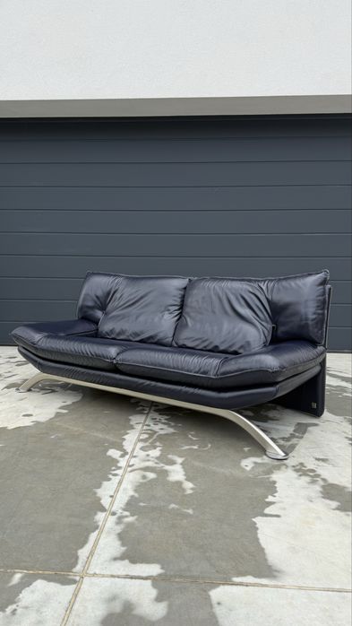 Wysyłka! - Włoska Kanapa Skórzana Nicoletti Salotti Mid Century Modern Bauhaus Skóra de Sede B&B Italia Poltrona Frau Togo Vintage Rolf Benz Cassina