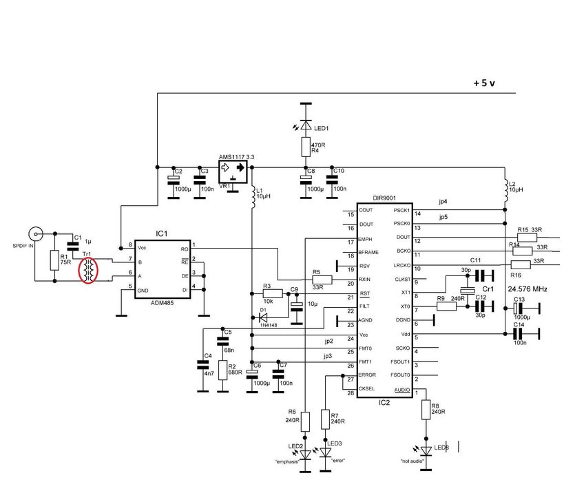 Конвертер SPDIF_I2S DIR9001- последний ! TAS1020B