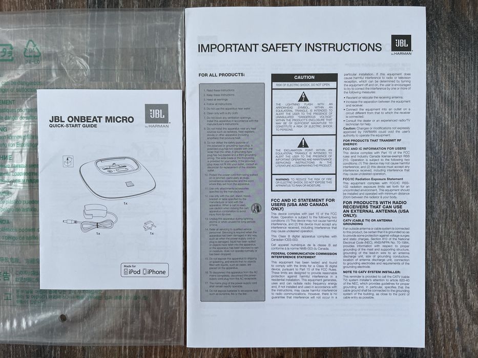 Докстанция JBL OnBeat Micro для iPhone и iPod