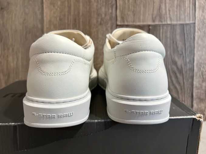 Białe skórzane sneakersy trampki G-Star Raw Rocup 38