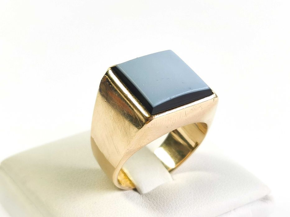 ZŁOTY PIERŚCIONEK SYGNET 19,12g 585/14k rozmiar 23 Kraków K18.pl