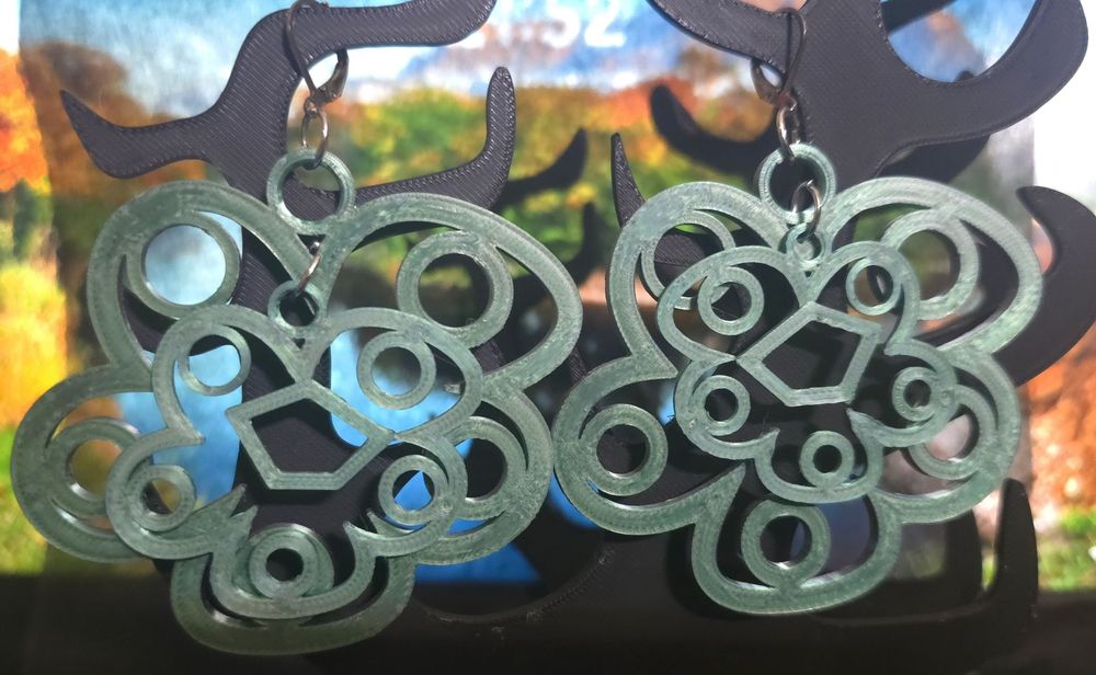 Brincos diversos  impressos em 3D