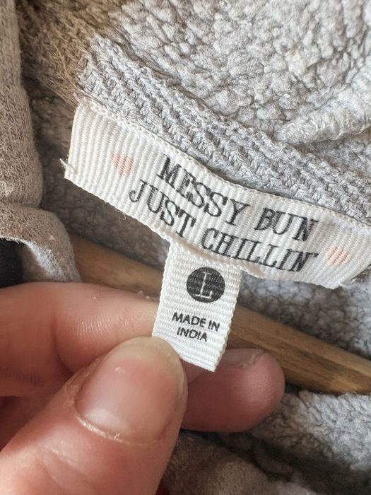 Bluza damska młodzieżowa oversize z kapturem bulldog piesek L