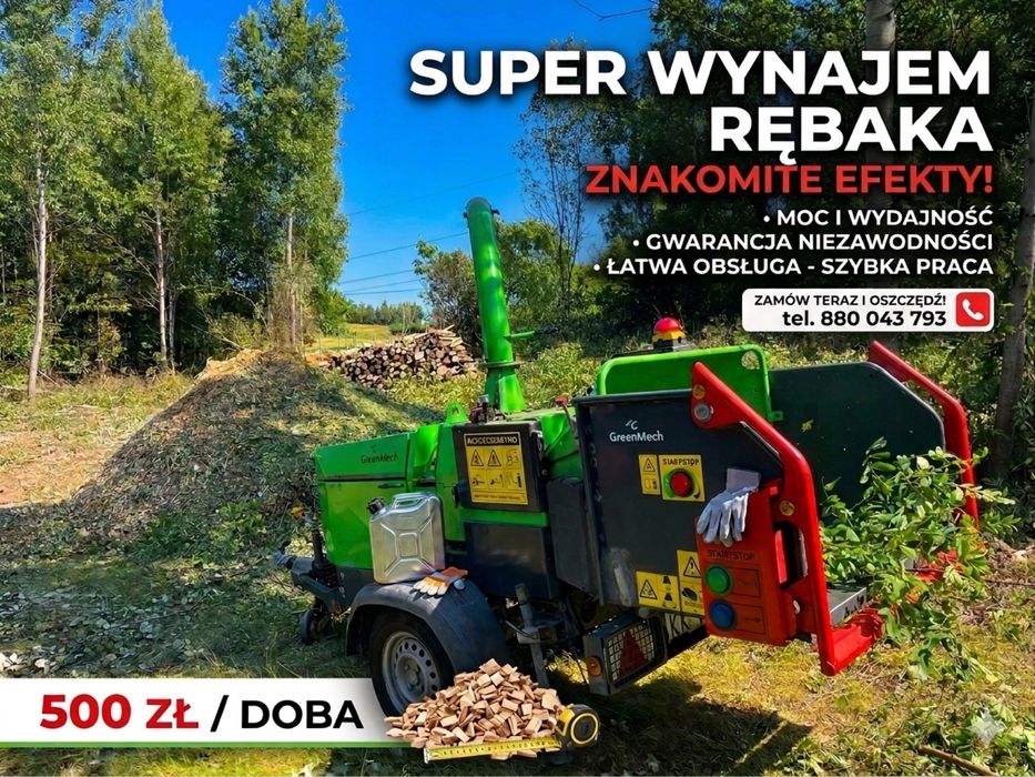 Rębak do wynajęcia, Kraków i okolice. Możliwy dowóz.