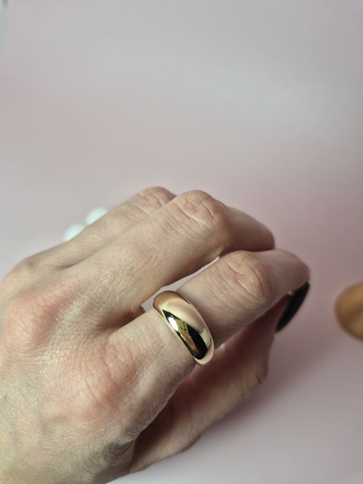 Złoty pierścionek obrączka bańka dmuchany gładki r. 14,5 p. 585