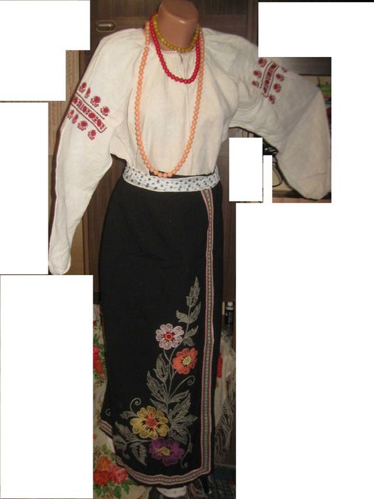 Вышиванка. Сорочка длинная-145см, ручной роботы 50-60ых годов.