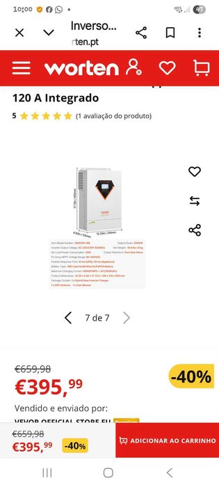 Inversor Hibrido 48V VEVOR