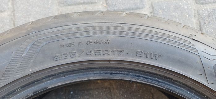 GOODYEAR 225/45R17 91W , pojedyńcza opona letnia.