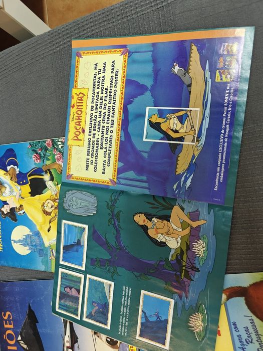 Pack 2 Cadernetas Panini Disney - Pocahontas (COMPLETA) + A Bela e o Monstro