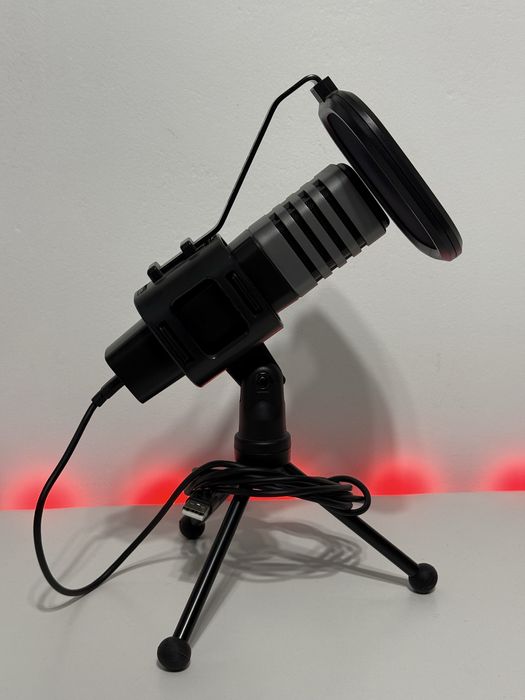 Mikrofon pojemnościowy Tonor USB C, stojak, osłona filtr