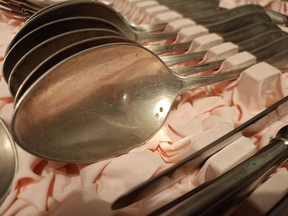 Łyżki srebrne, srebro Sztućce Fraget 800