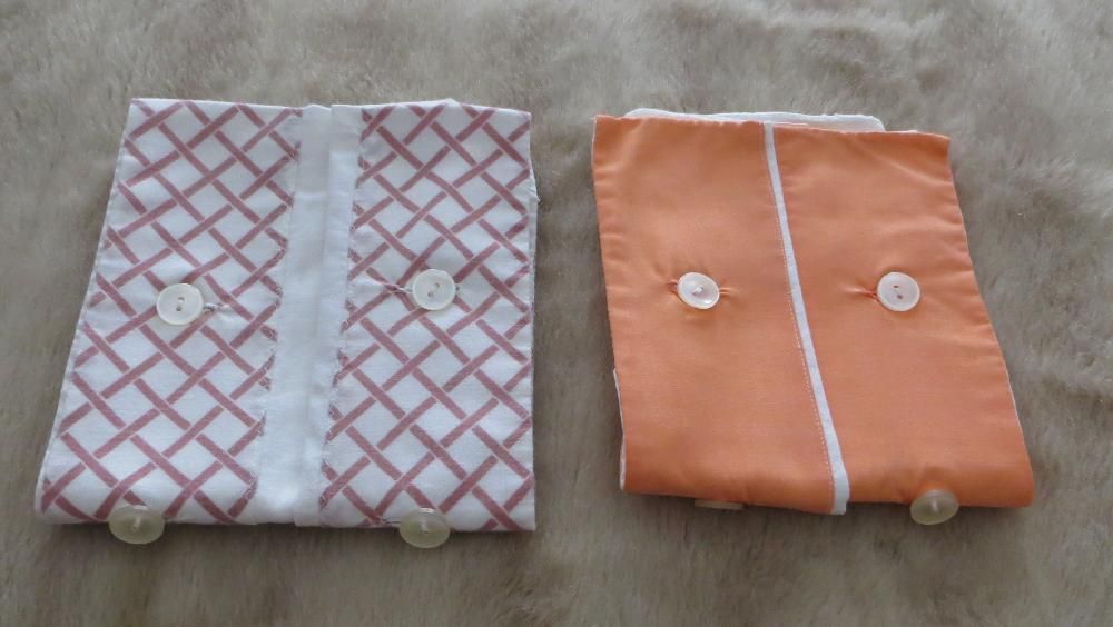 fronhas p/ Almofadas berço, em algodão e linho - Lote de 8