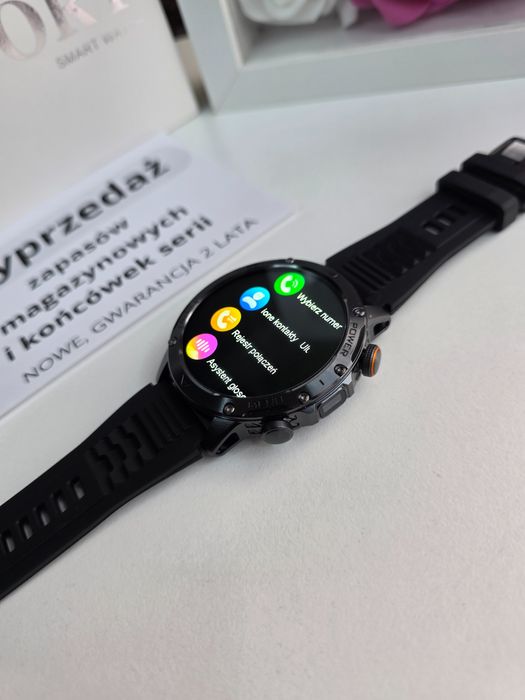 Smartwatch AK87 IP69, AMOLED, GPS, 100 trybów sportowych,  nowy