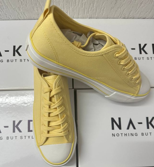 Жіночі кеди NA-KD Lace Up Жовті