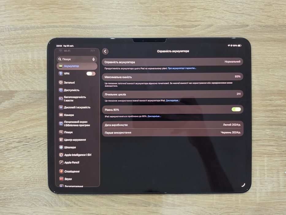IPad Pro 13 M4 256 Gb WiFi, ідеал, АКБ 93%